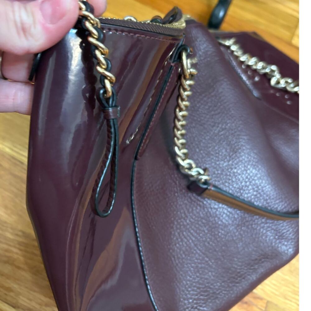 COACH AVA Patent Pebbled Leather Ava Chain - Picture 9 of 11